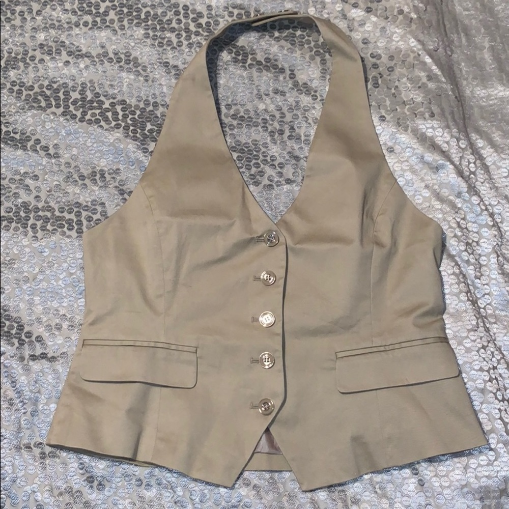 Button Front Halter Top